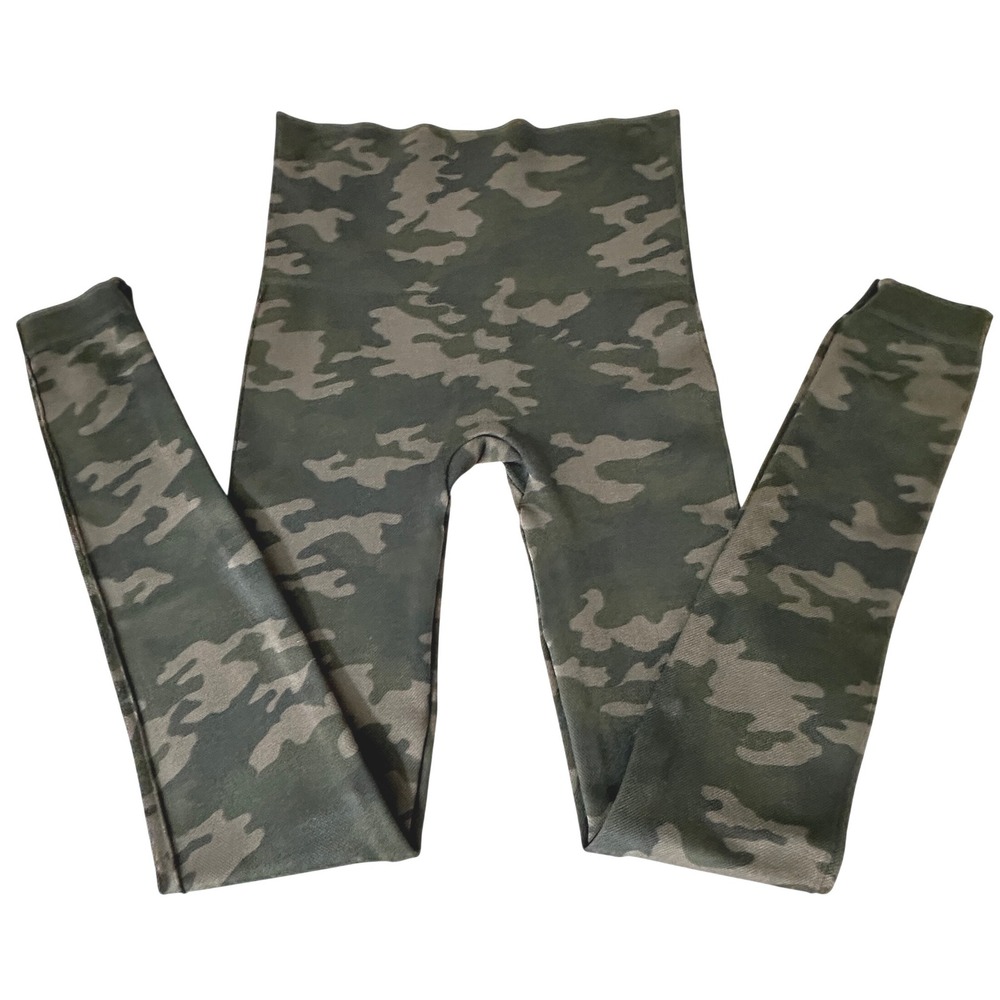 Spanx Look at Me Now Seamless Camo Leggings S Camouflage High Waist Gorpcore
